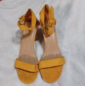 Muse Mustard Yellow Heeled Sandals